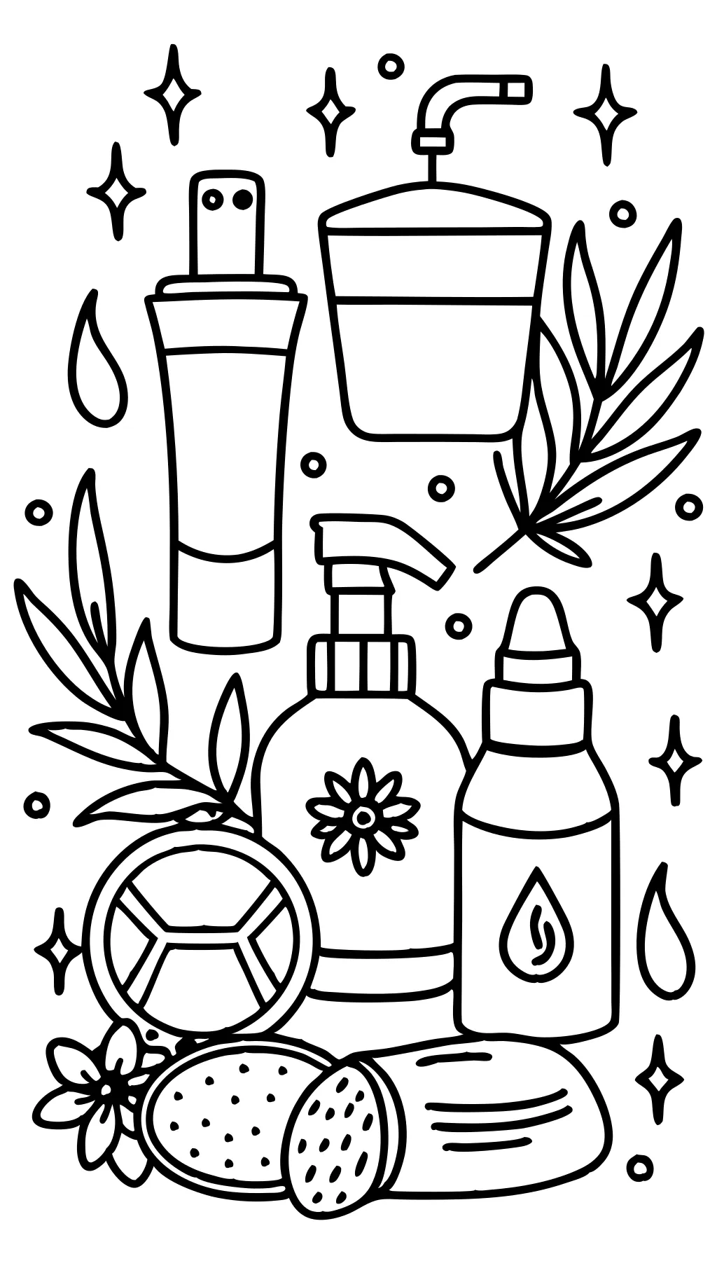 skin care coloring pages